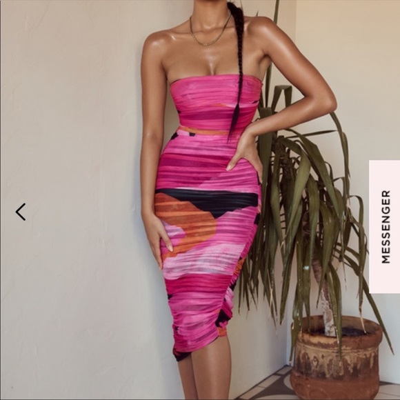 House Of CB ‘Sasha’ Multicolor Strapless Dress - Picture 5 of 11